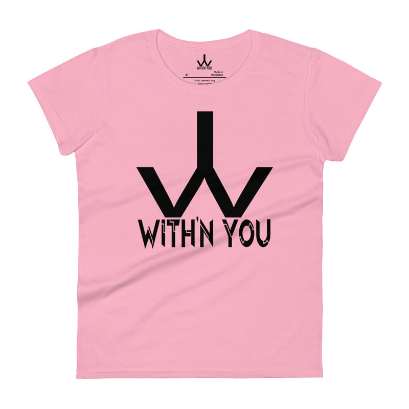 WITH'N YOU LOGO - Black - Women's short sleeve t-shirt