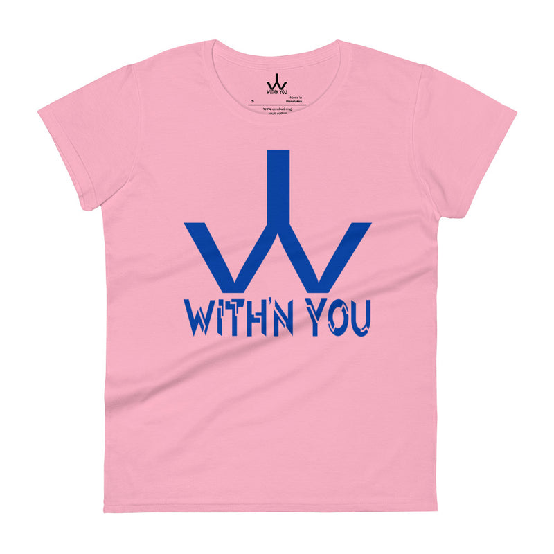 WITH'N YOU LOGO - Blue - Women's short sleeve t-shirt