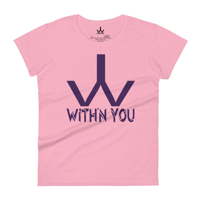 WITH'N YOU LOGO - Purple - Women's short sleeve t-shirt