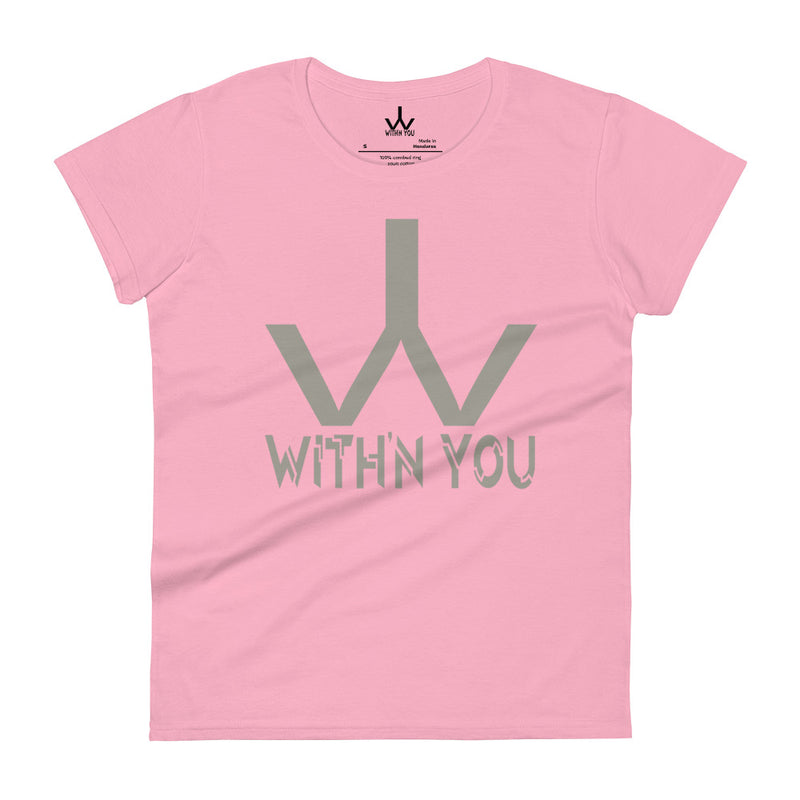 WITH'N YOU LOGO - Gray - Women's short sleeve t-shirt