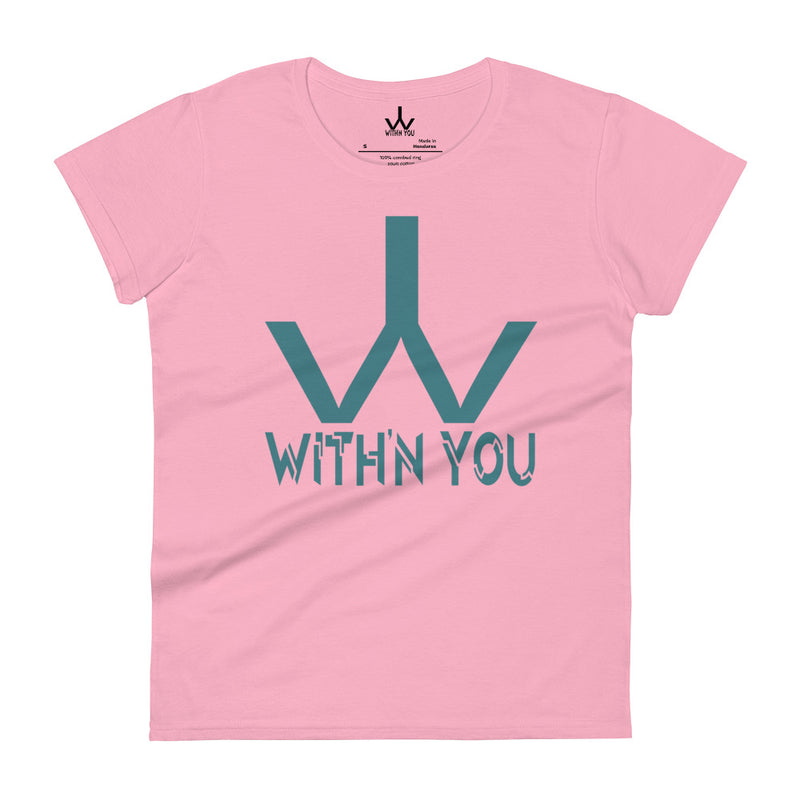 WITH'N YOU LOGO - Teal - Women's short sleeve t-shirt