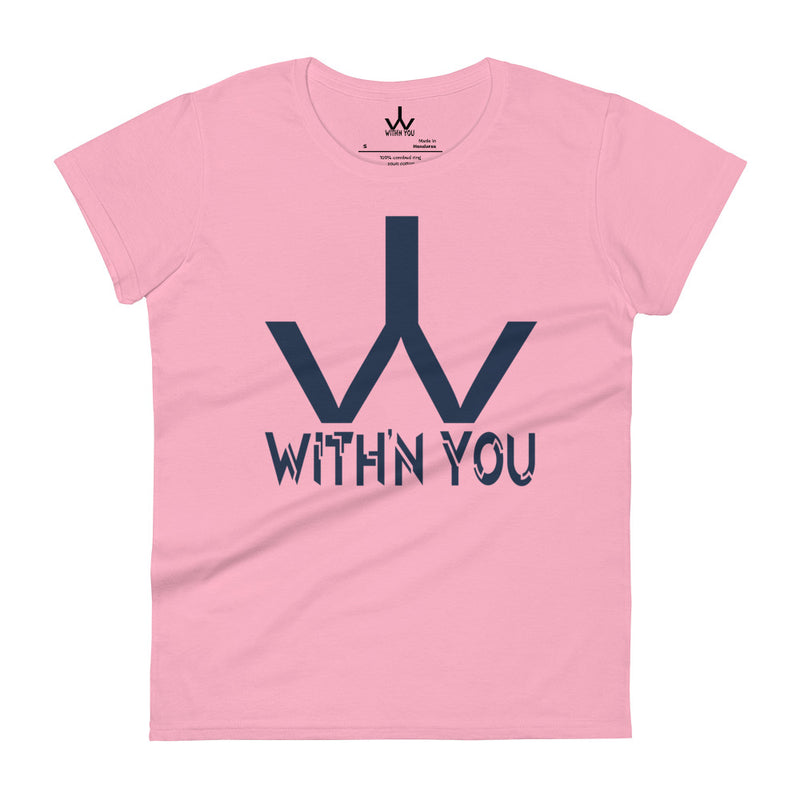 WITH'N YOU LOGO - Navy - Women's short sleeve t-shirt