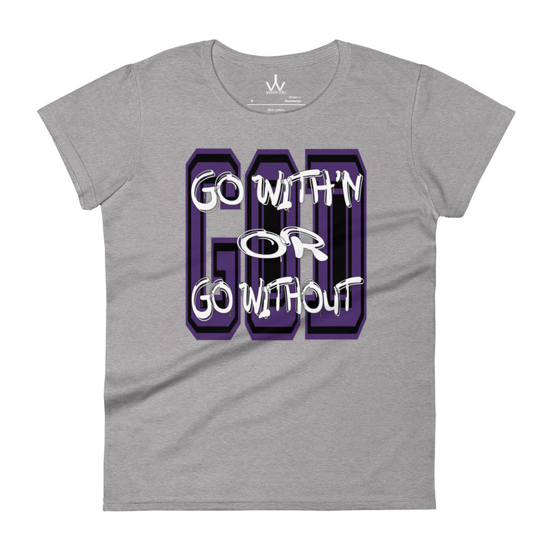 GO WITH'N - Purple - Women's short sleeve t-shirt