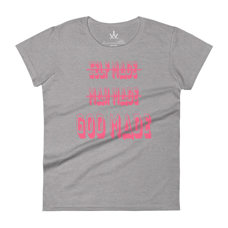 GOD MADE - Pink - Women's short sleeve t-shirt