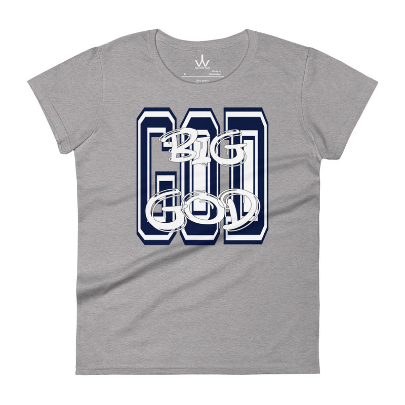 BIG GOD - Navy & White - Women's short sleeve t-shirt