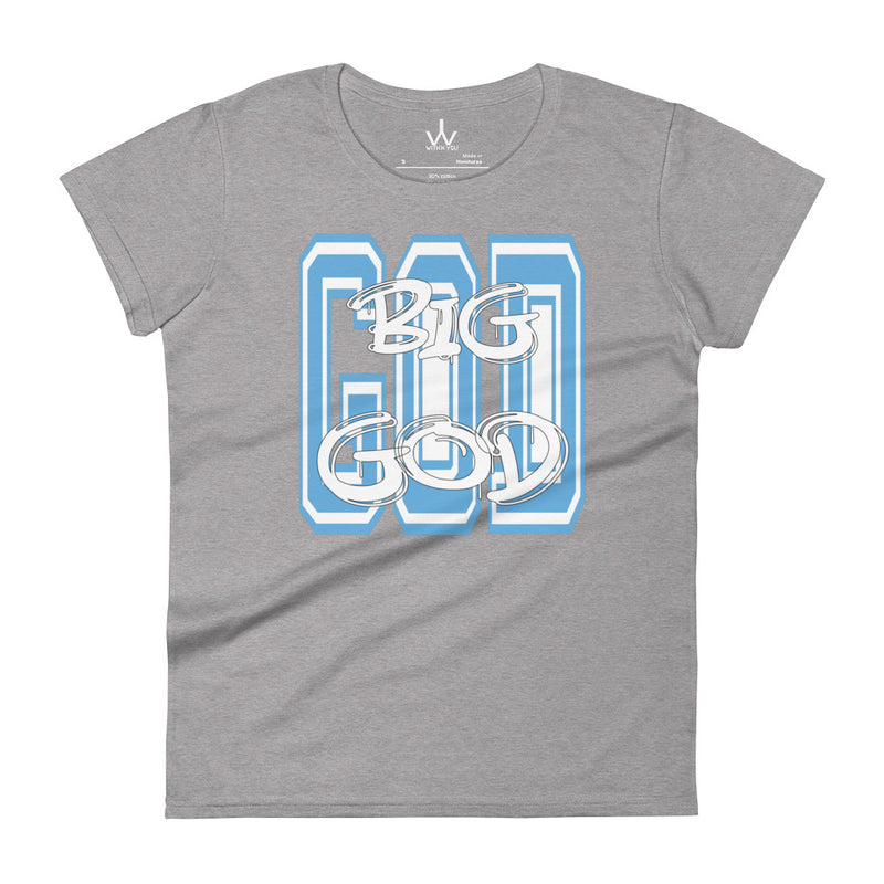 BIG GOD - Carolina Blue & White - Women's short sleeve t-shirt