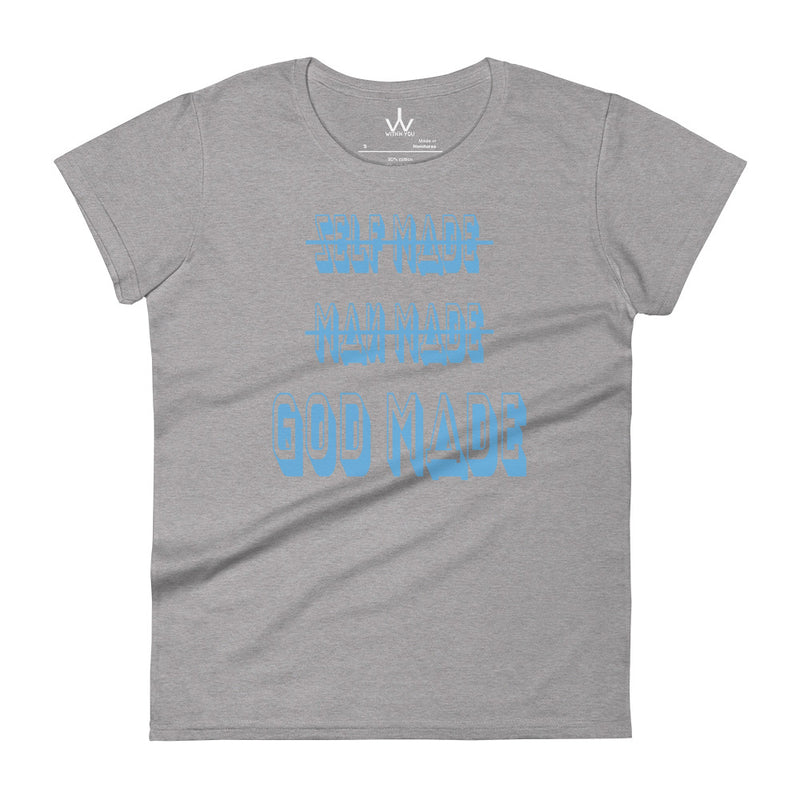 GOD MADE - Carolina Blue - Women's short sleeve t-shirt