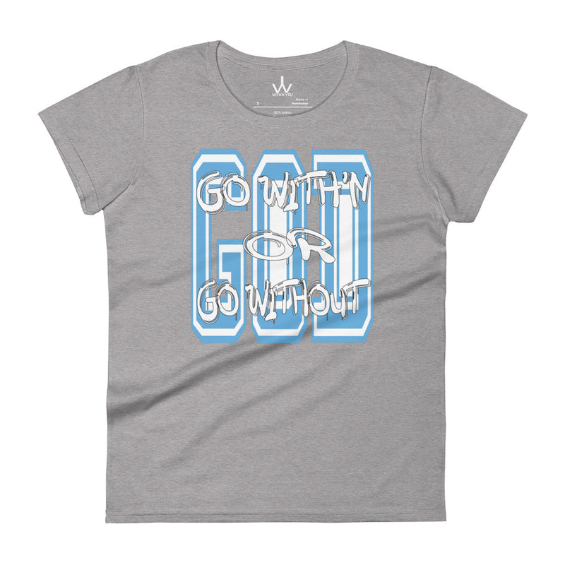 GO WITH'N - Carolina Blue & White - Women's short sleeve t-shirt