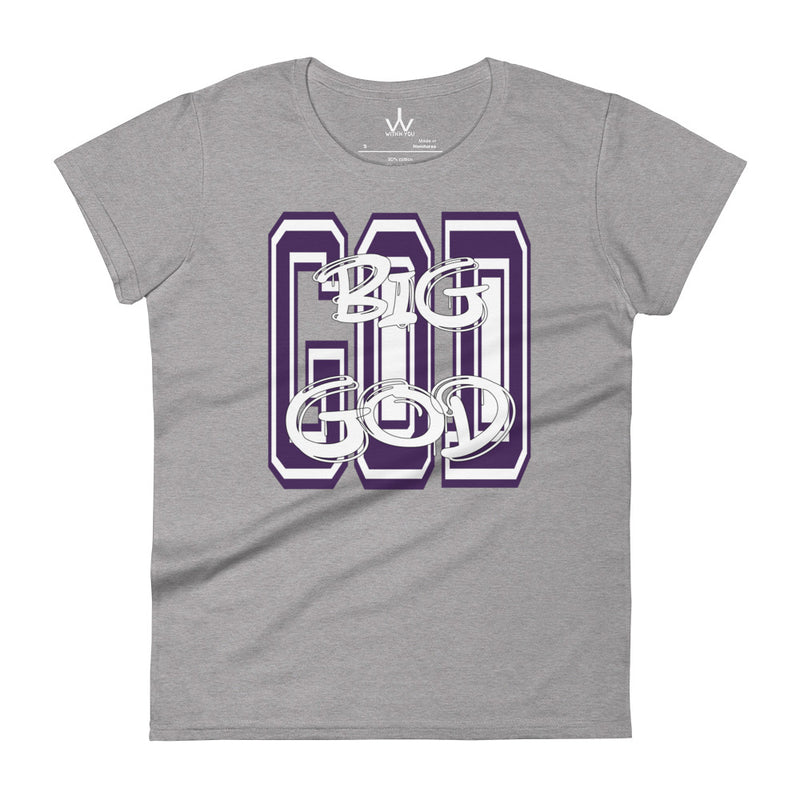 BIG GOD - Purple & White - Women's short sleeve t-shirt