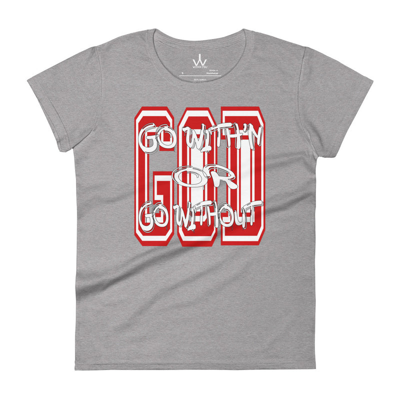 GO WITH'N - Red & White - Women's short sleeve t-shirt