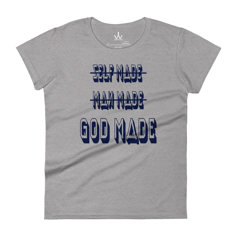 GOD MADE - Navy - Women's short sleeve t-shirt