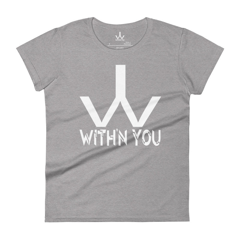 WITH'N YOU LOGO - WHITE - Women's short sleeve t-shirt