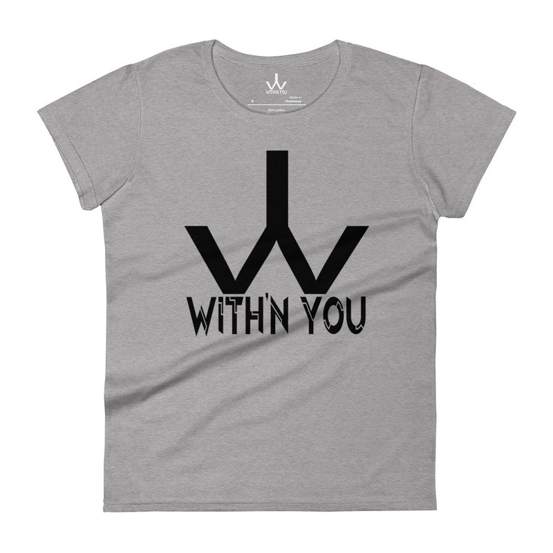 WITH'N YOU LOGO - Black - Women's short sleeve t-shirt