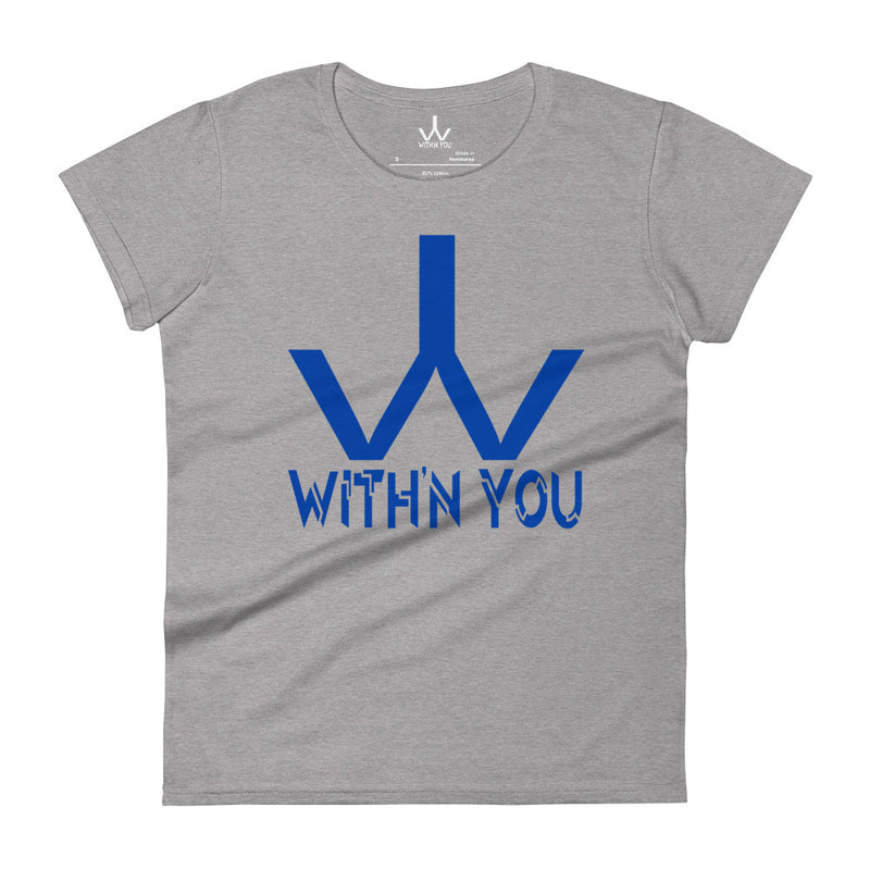 WITH'N YOU LOGO - Blue - Women's short sleeve t-shirt