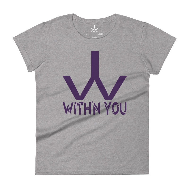 WITH'N YOU LOGO - Purple - Women's short sleeve t-shirt