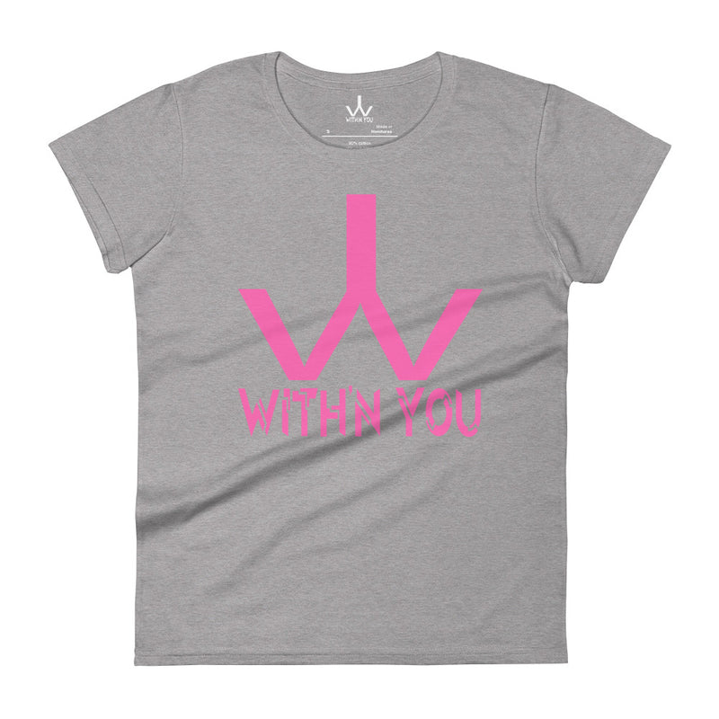 WITH'N YOU LOGO - Pink - Women's short sleeve t-shirt