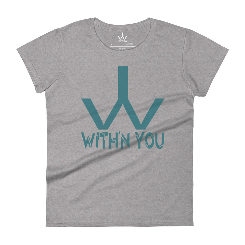 WITH'N YOU LOGO - Teal - Women's short sleeve t-shirt