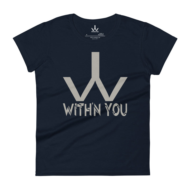 WITH'N YOU LOGO - Gray - Women's short sleeve t-shirt