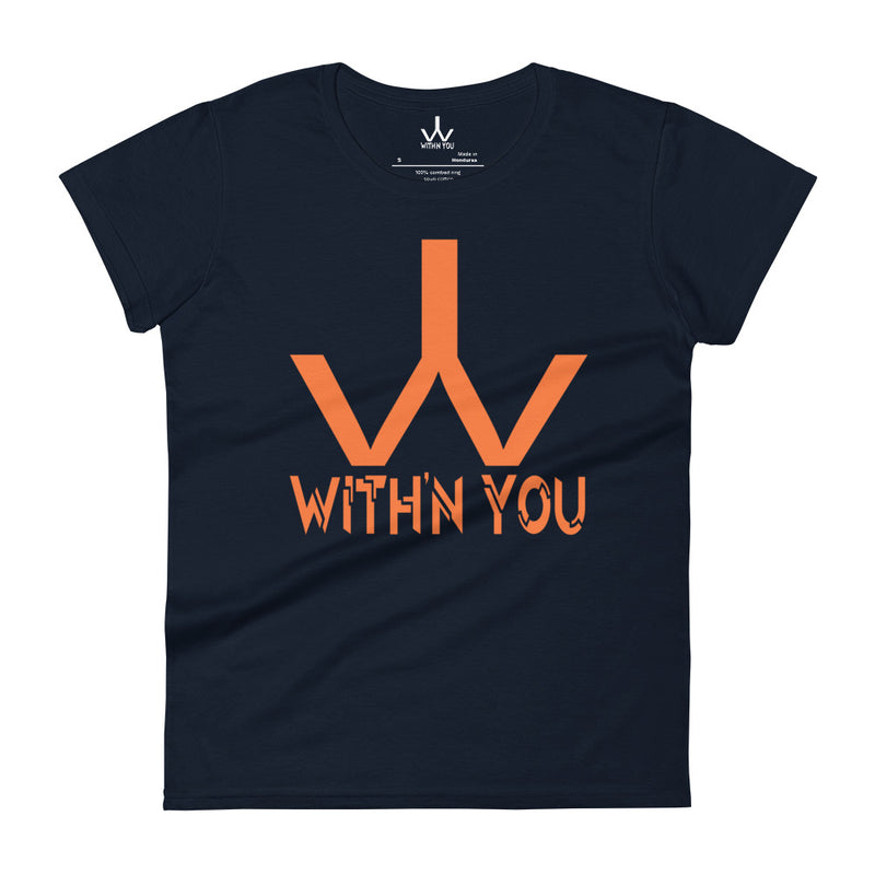 WITH'N YOU LOGO - Orange - Women's short sleeve t-shirt