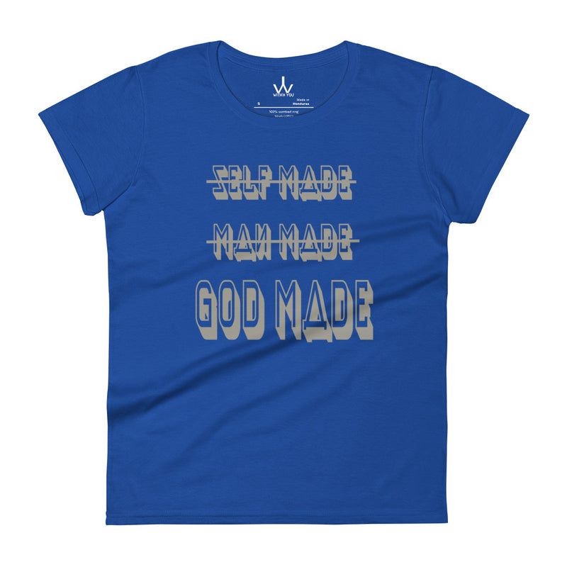 GOD MADE - GRAY - Women's short sleeve t-shirt