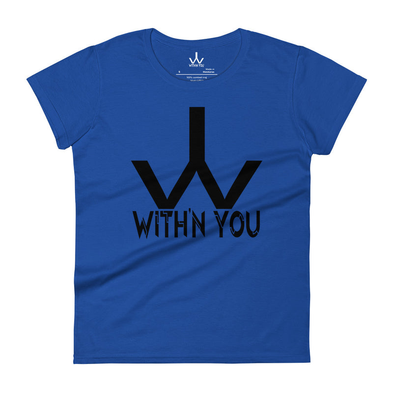 WITH'N YOU LOGO - Black - Women's short sleeve t-shirt