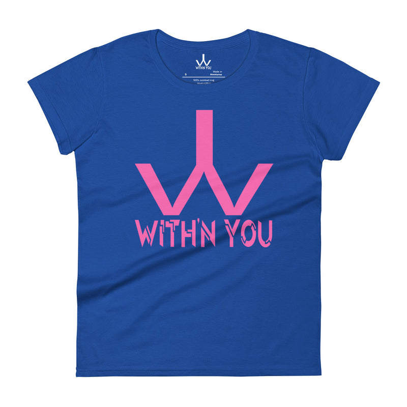 WITH'N YOU LOGO - Pink - Women's short sleeve t-shirt