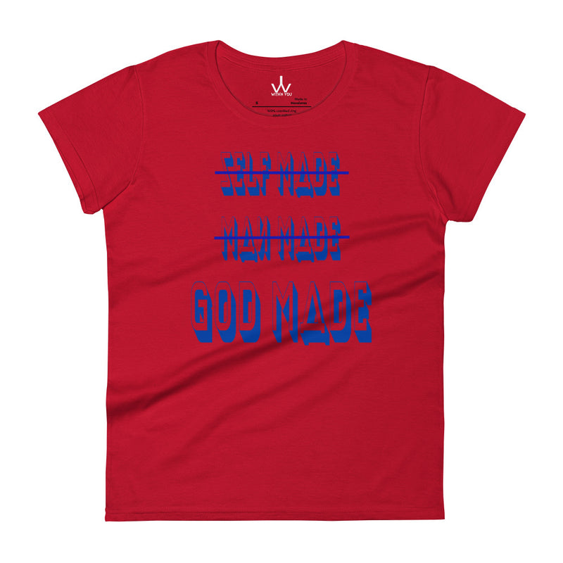 GOD MADE - Blue - Women's short sleeve t-shirt