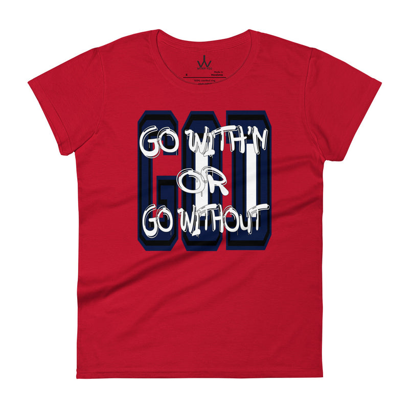 GO WITH'N - Navy - Women's short sleeve t-shirt