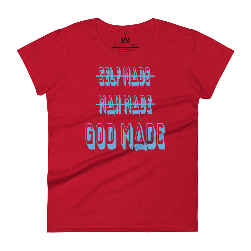 GOD MADE - Carolina Blue - Women's short sleeve t-shirt