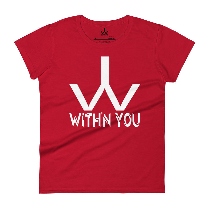 WITH'N YOU LOGO - WHITE - Women's short sleeve t-shirt