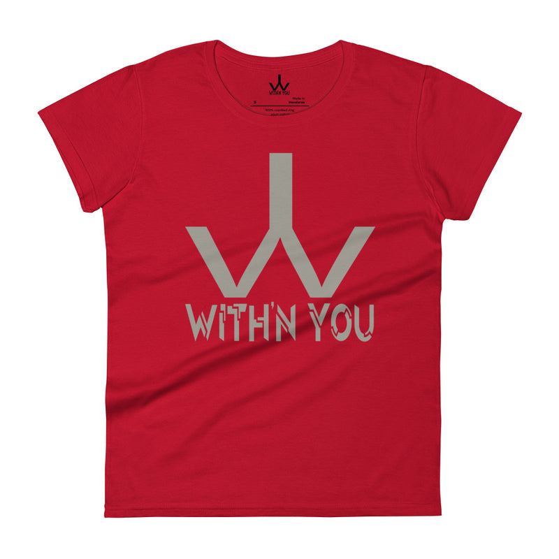 WITH'N YOU LOGO - Gray - Women's short sleeve t-shirt