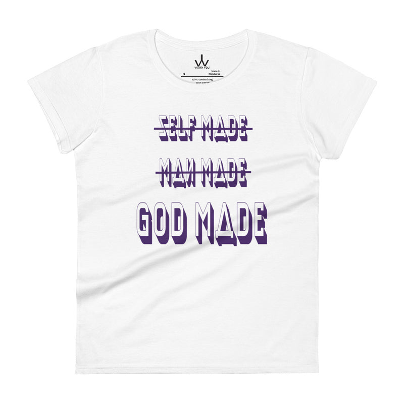 GOD MADE - Purple - Women's short sleeve t-shirt