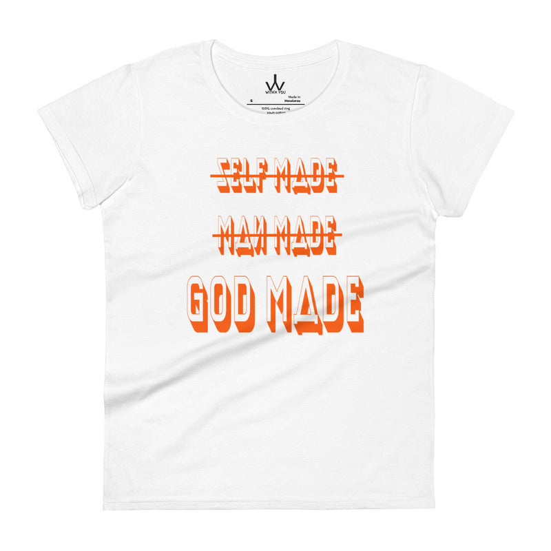 GOD MADE - Orange - Women's short sleeve t-shirt