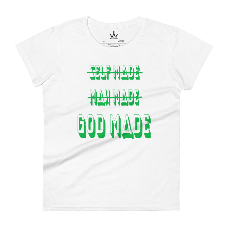 GOD MADE - Green - Women's short sleeve t-shirt