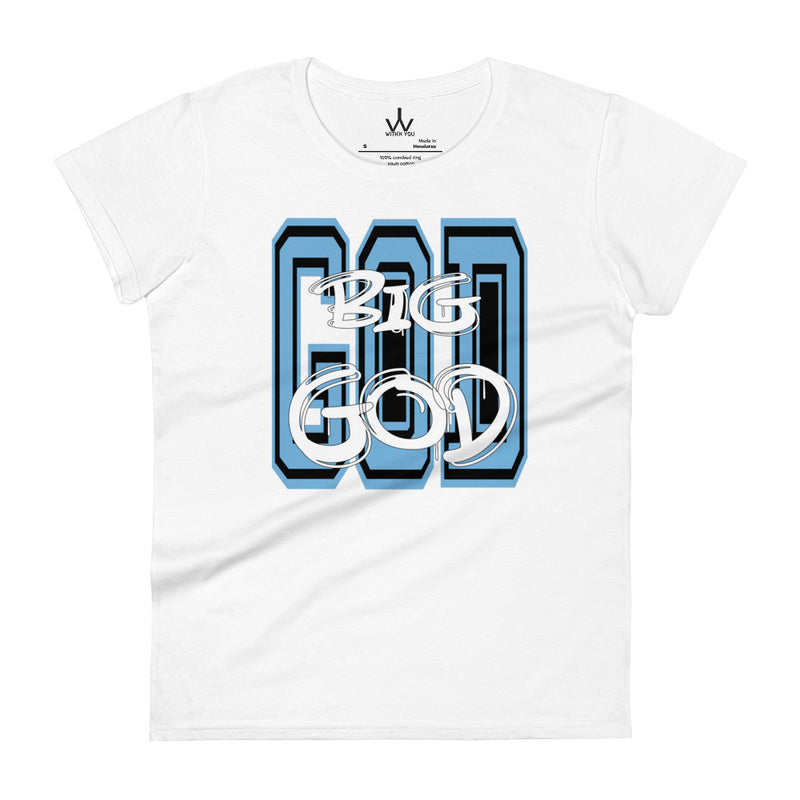 BIG GOD - Carolina Blue - Women's short sleeve t-shirt