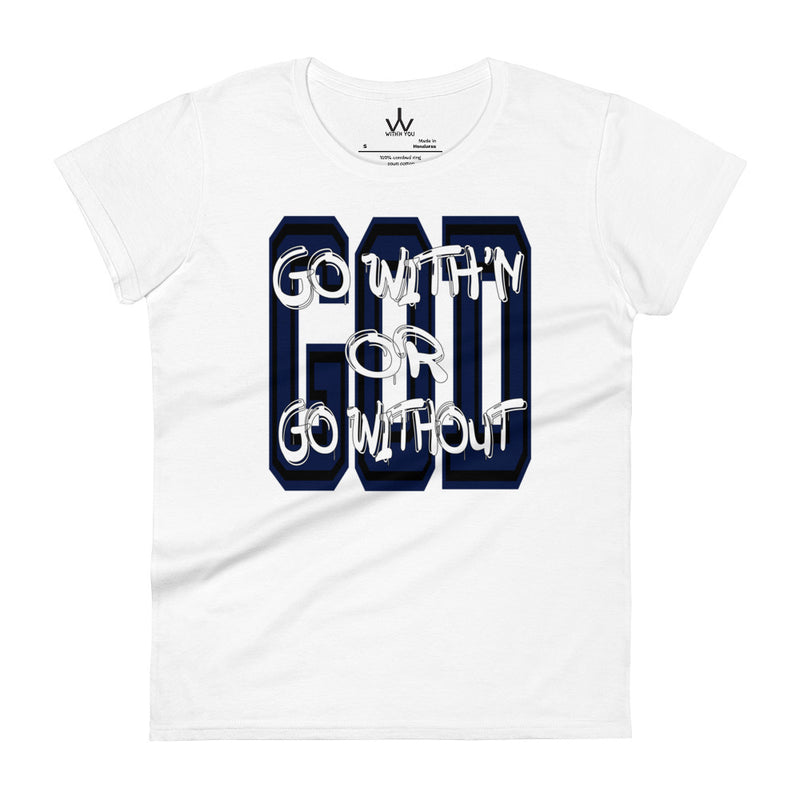 GO WITH'N - Navy - Women's short sleeve t-shirt