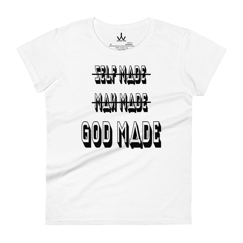 GOD MADE - Black - Women's short sleeve t-shirt