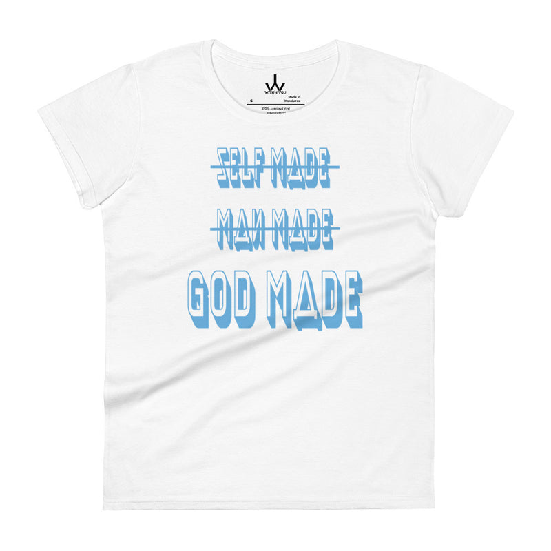 GOD MADE - Carolina Blue - Women's short sleeve t-shirt