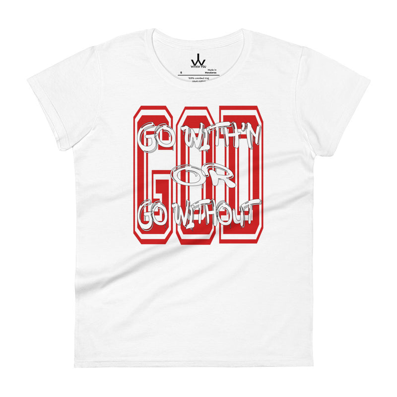 GO WITH'N - Red & White - Women's short sleeve t-shirt