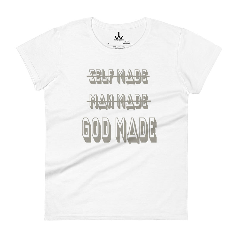 GOD MADE - GRAY - Women's short sleeve t-shirt