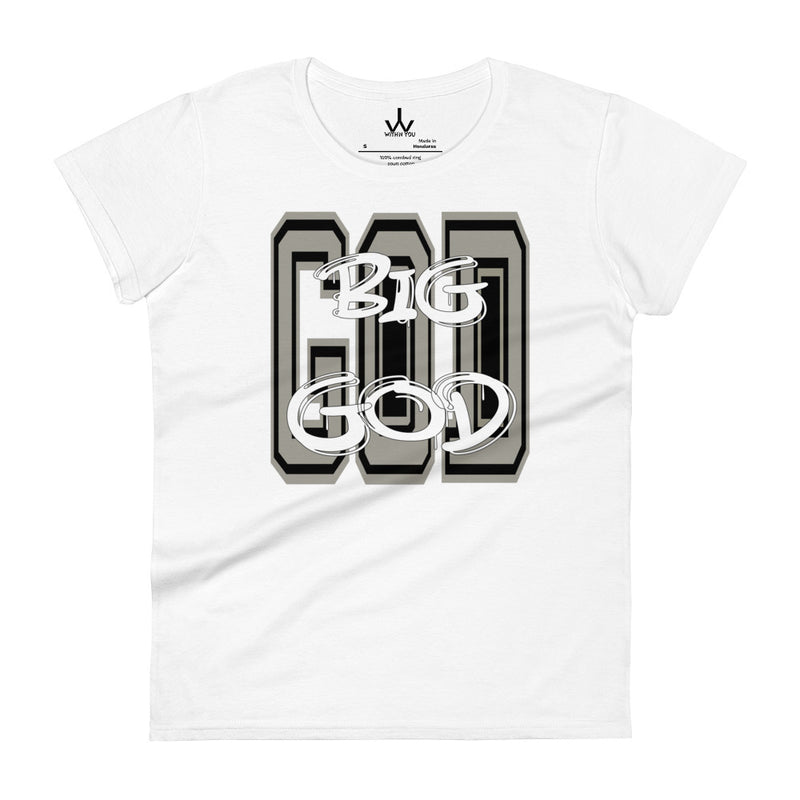 BIG GOD - GRAY - Women's short sleeve t-shirt