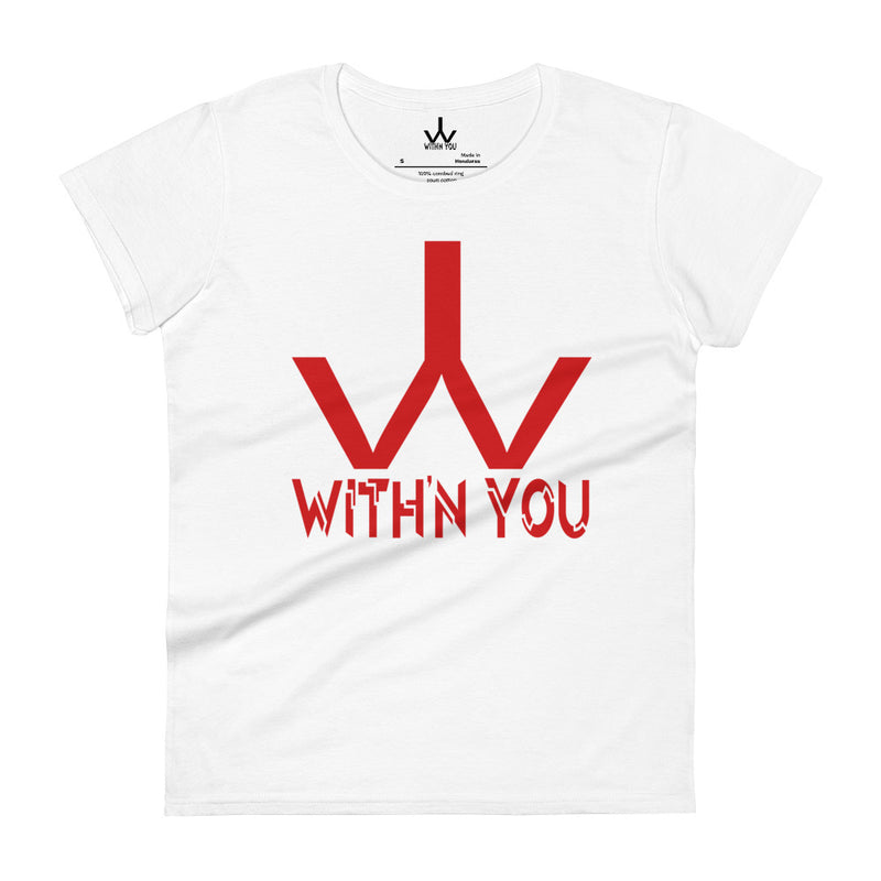 WITH'N YOU LOGO - Red - Women's short sleeve t-shirt