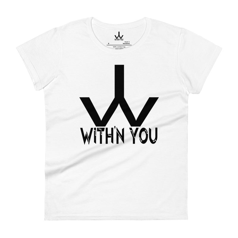 WITH'N YOU LOGO - Black - Women's short sleeve t-shirt