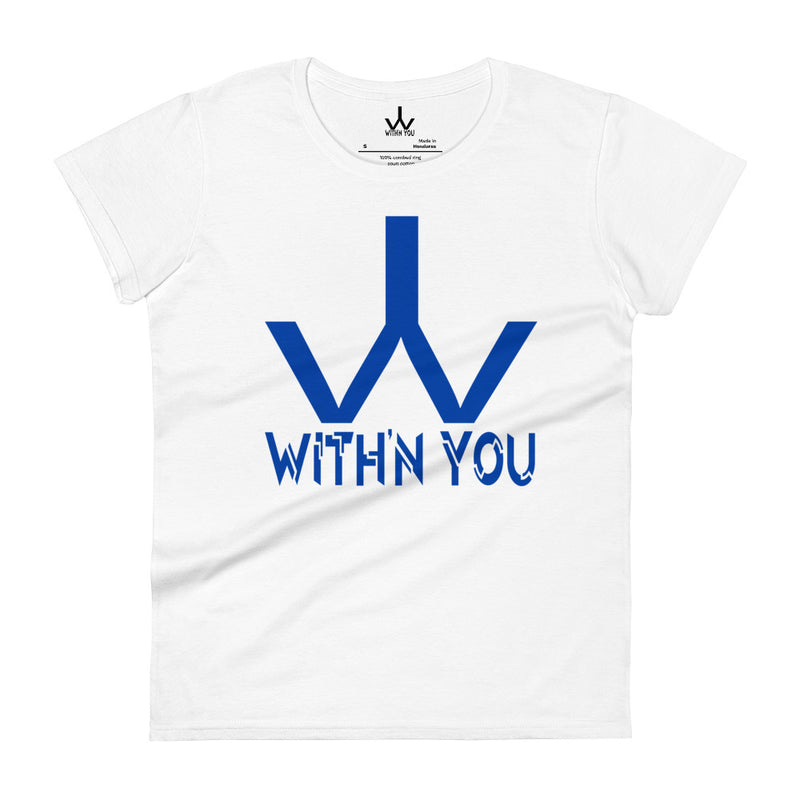 WITH'N YOU LOGO - Blue - Women's short sleeve t-shirt