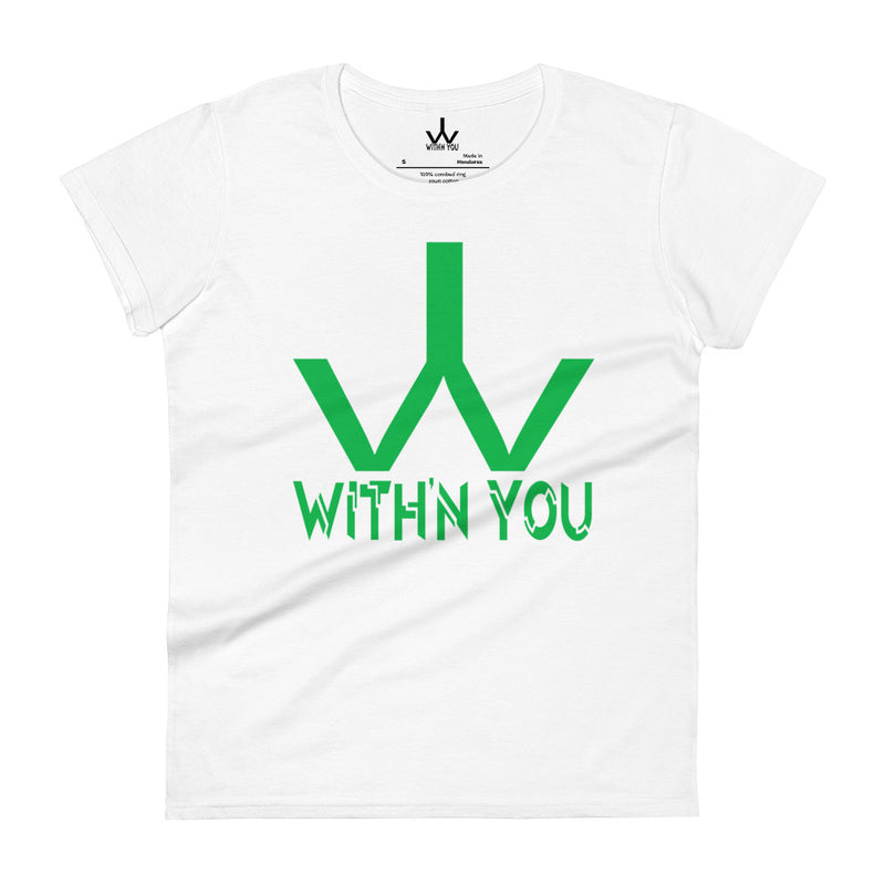 WITH'N YOU LOGO - Green - Women's short sleeve t-shirt