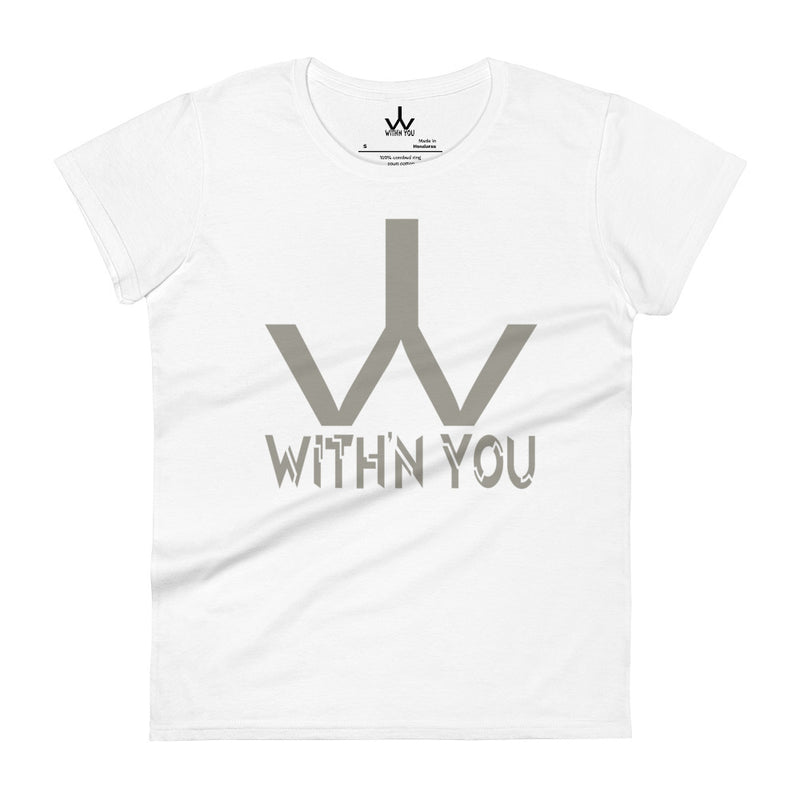 WITH'N YOU LOGO - Gray - Women's short sleeve t-shirt