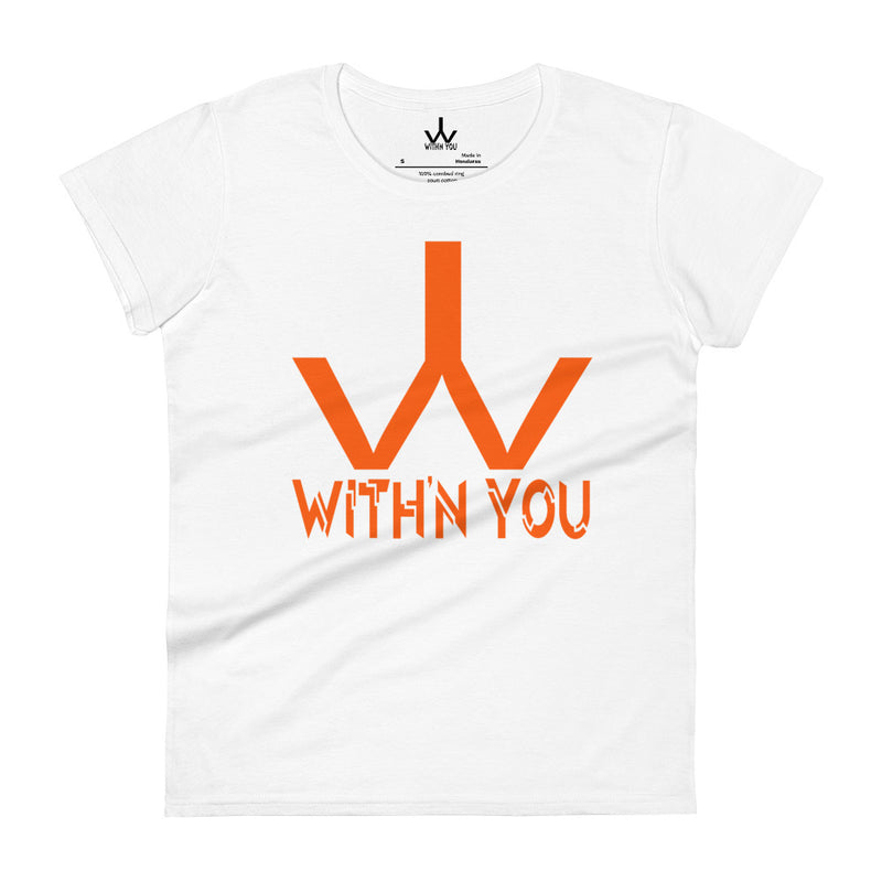 WITH'N YOU LOGO - Orange - Women's short sleeve t-shirt