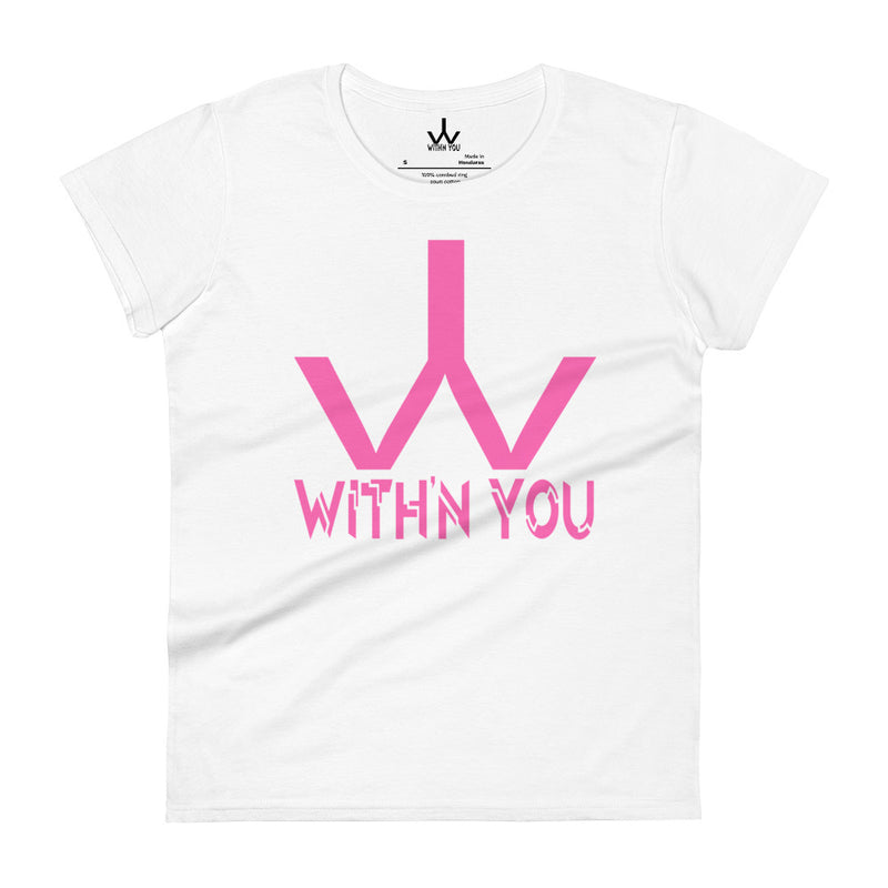 WITH'N YOU LOGO - Pink - Women's short sleeve t-shirt