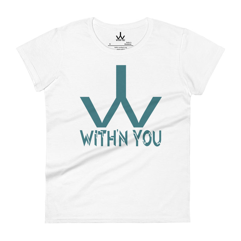 WITH'N YOU LOGO - Teal - Women's short sleeve t-shirt