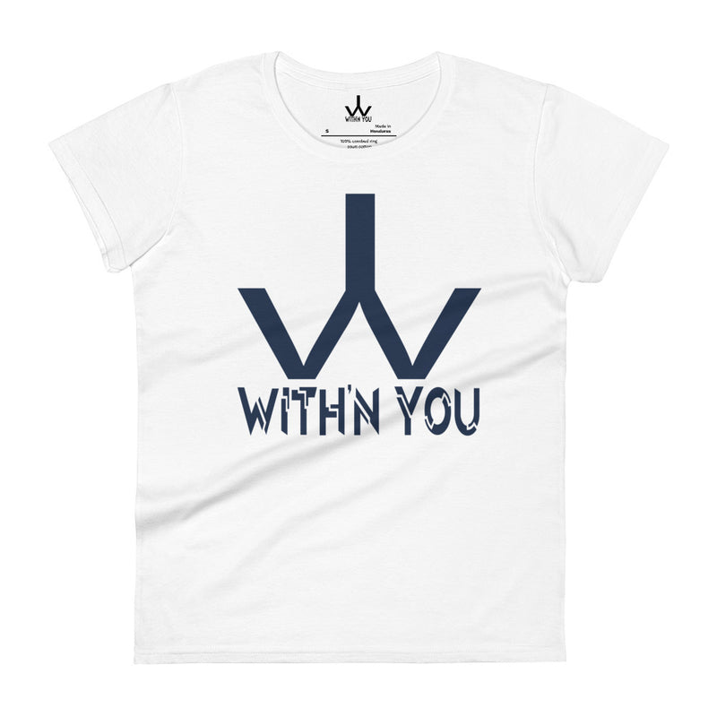 WITH'N YOU LOGO - Navy - Women's short sleeve t-shirt